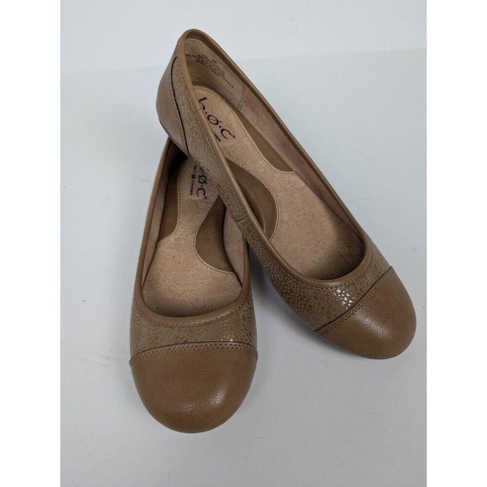 Born B.OC. Binta Tan Flats Shoes Womens 8M Brown Boho Loafers Slip On